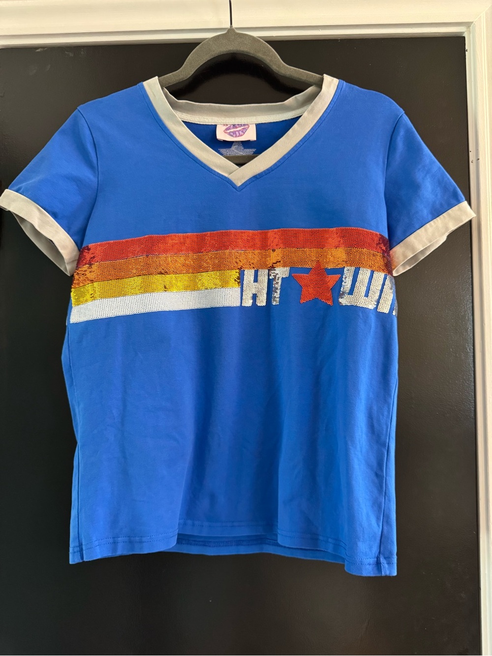Sparkle City H-town sequin shirt